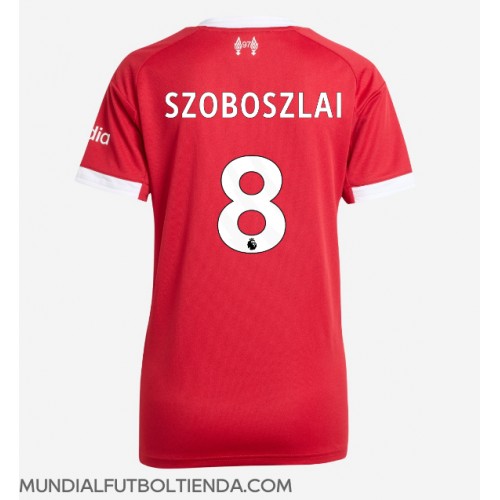 Camiseta Liverpool Dominik Szoboszlai #8 Primera Equipación Replica 2025-26 para mujer mangas cortas Camiseta Liverpool Dominik Szoboszlai #8 Primera Equipación Replica 2025-26 para mujer mangas cortas